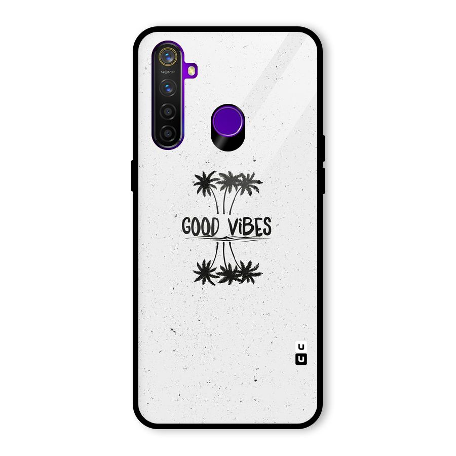 Good Vibes Rugged Glass Back Case for Realme 5 Pro
