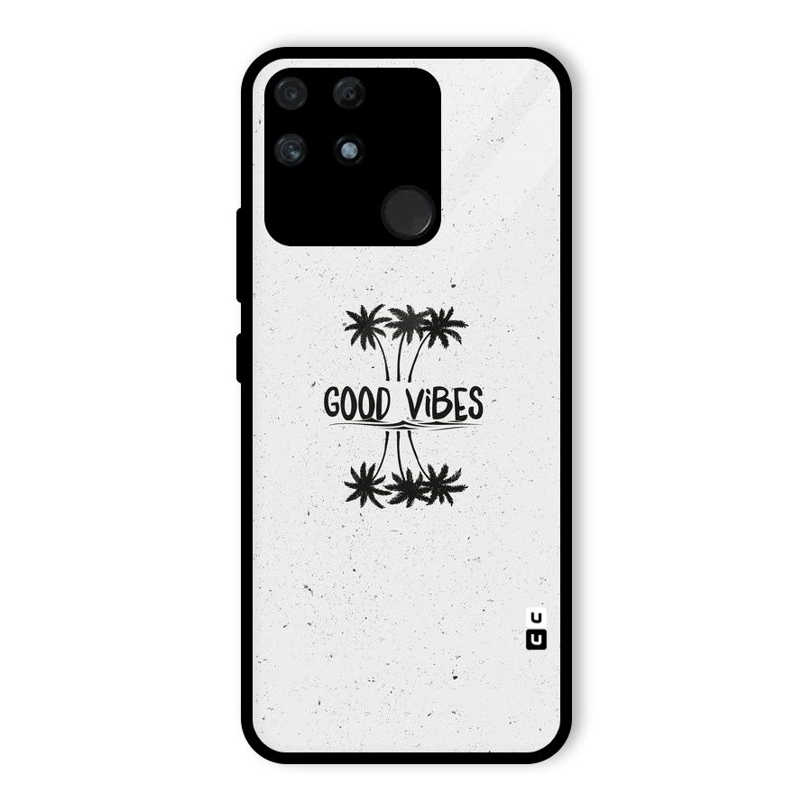 Good Vibes Rugged Glass Back Case for Realme Narzo 50A