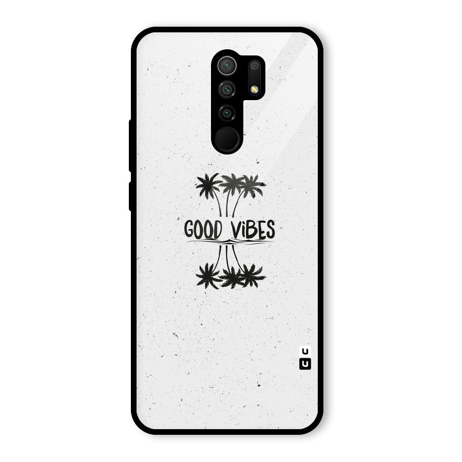 Good Vibes Rugged Glass Back Case for Redmi 9 Prime