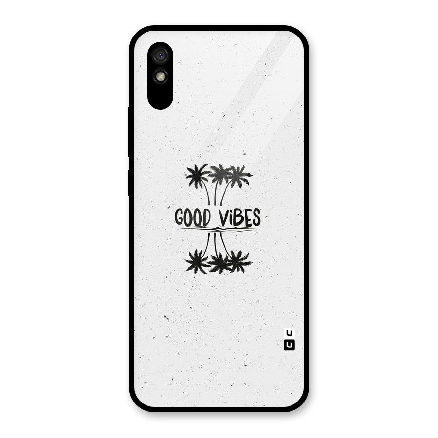 Good Vibes Rugged Glass Back Case for Redmi 9i