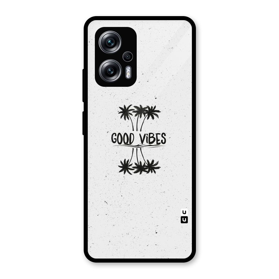 Good Vibes Rugged Glass Back Case for Redmi K50i