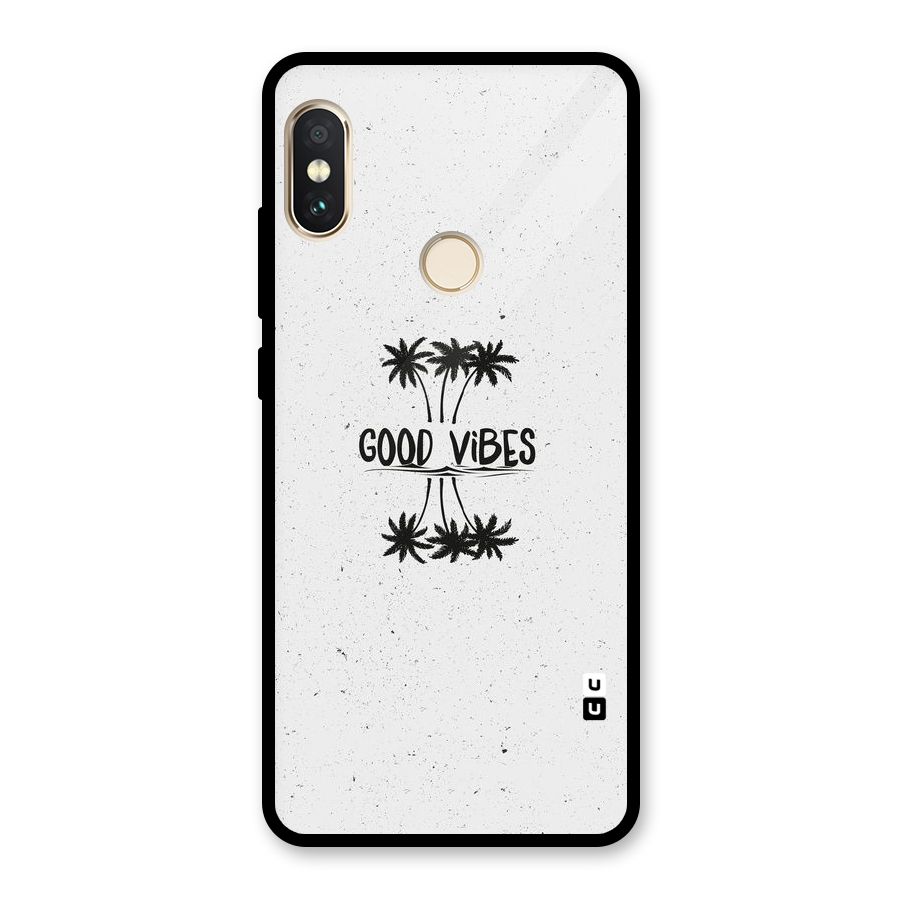 Good Vibes Rugged Glass Back Case for Redmi Note 5 Pro