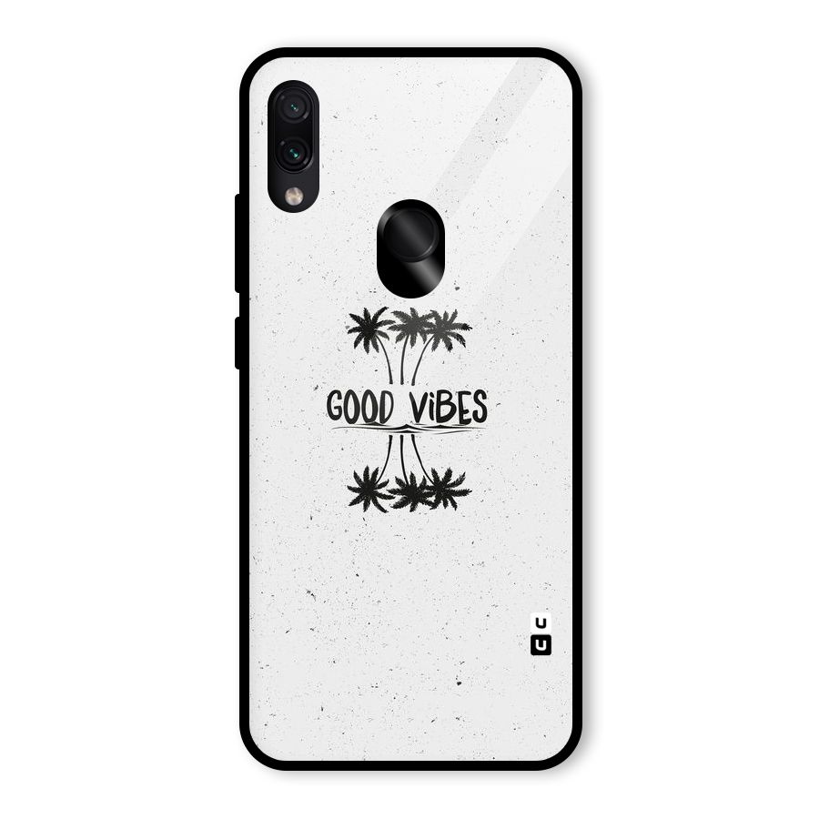 Good Vibes Rugged Glass Back Case for Redmi Note 7 Pro
