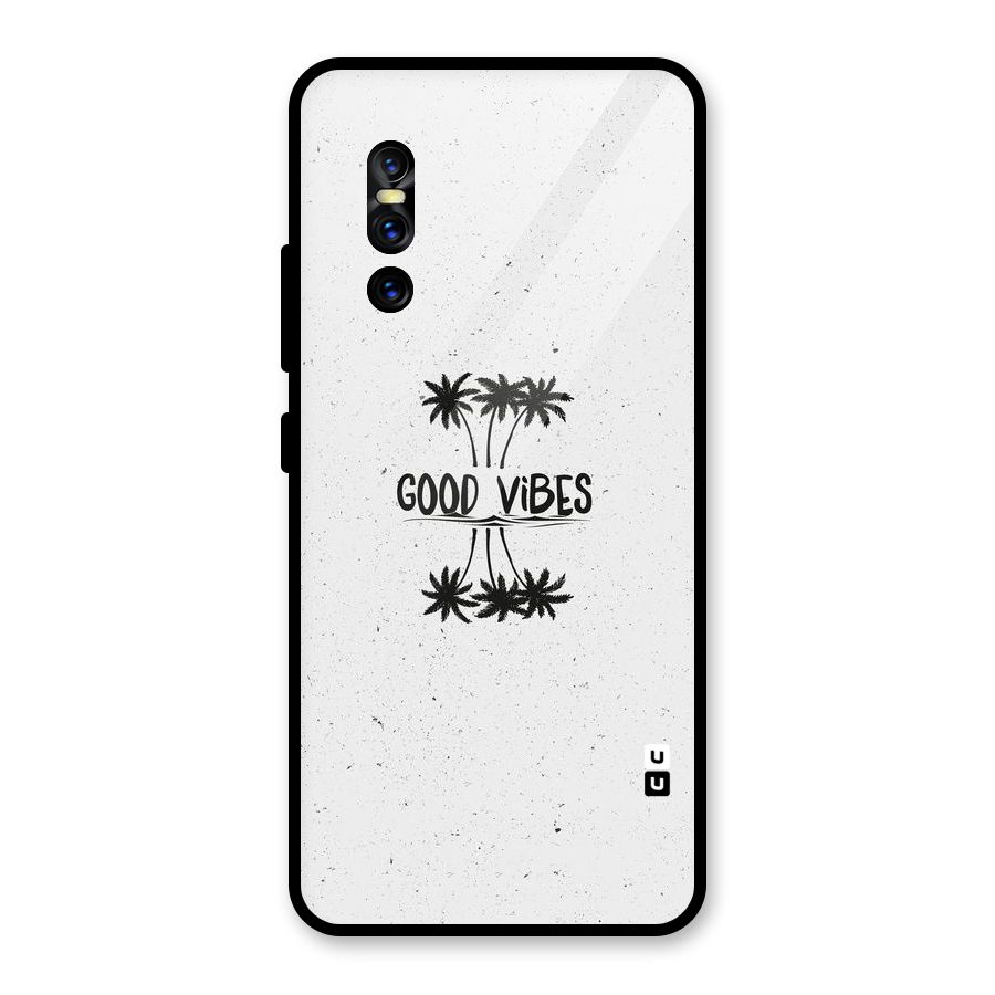Good Vibes Rugged Glass Back Case for Vivo V15 Pro