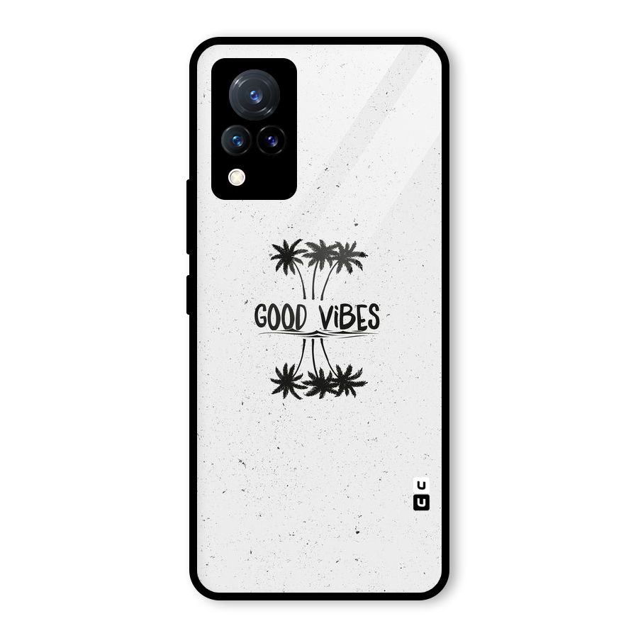 Good Vibes Rugged Glass Back Case for Vivo V21 5G