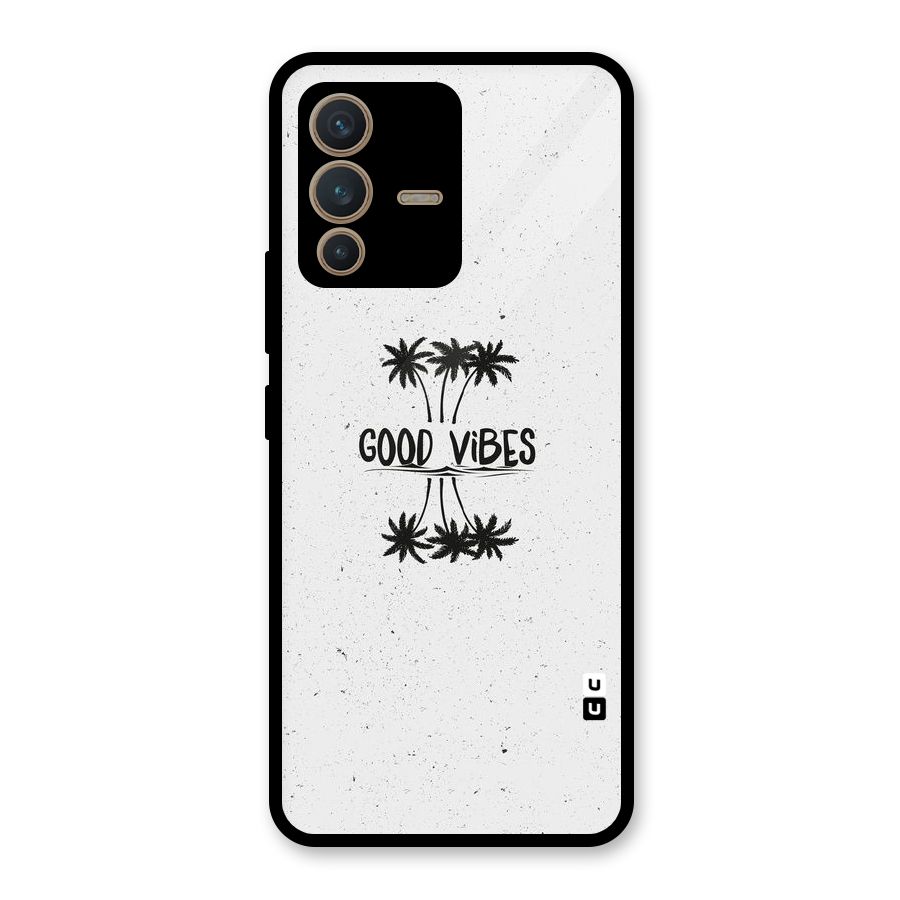 Good Vibes Rugged Glass Back Case for Vivo V23 5G