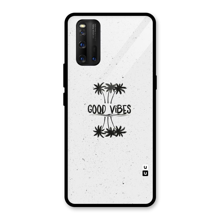 Good Vibes Rugged Glass Back Case for Vivo iQOO 3