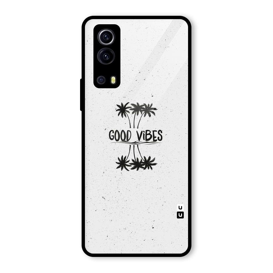 Good Vibes Rugged Glass Back Case for Vivo iQOO Z3