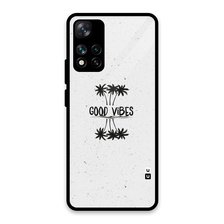 Good Vibes Rugged Glass Back Case for Xiaomi 11i HyperCharge 5G