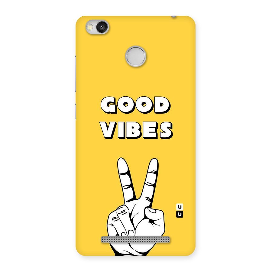 Good Vibes Victory Back Case for Redmi 3S Prime