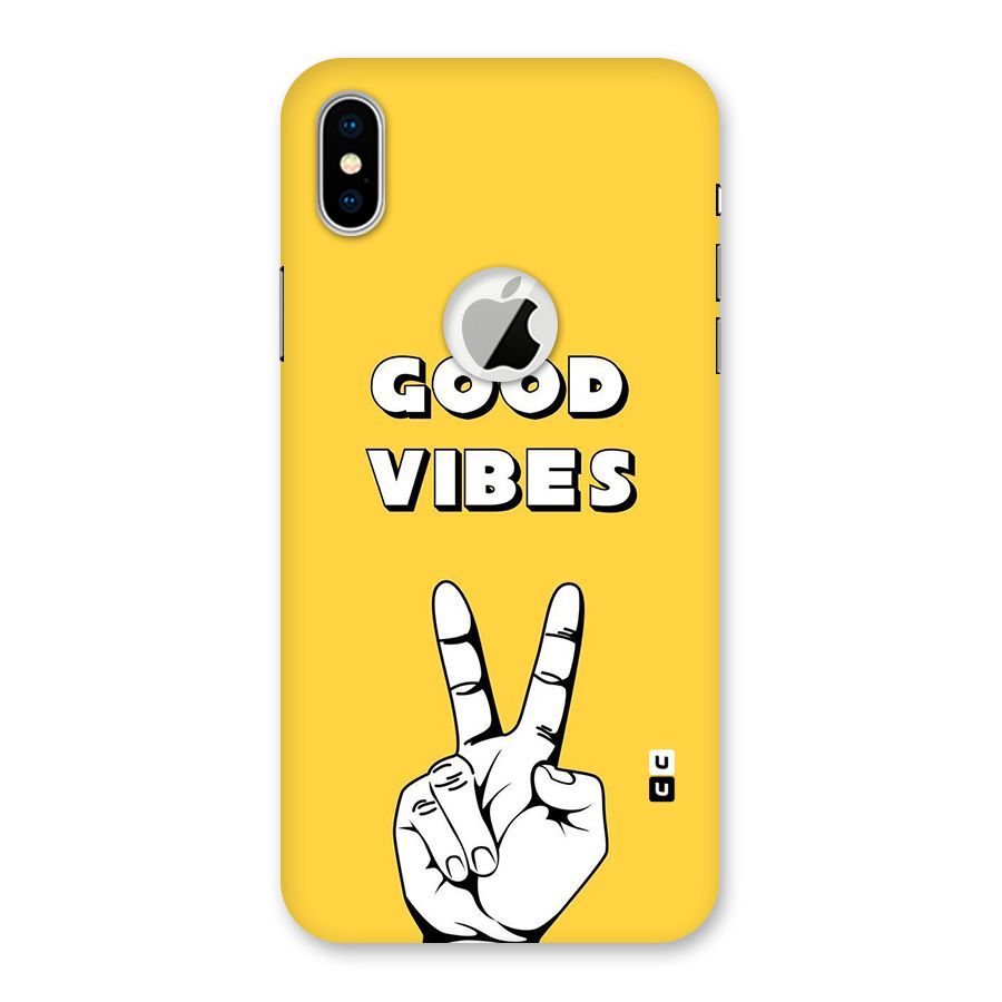 Good Vibes Victory Back Case for iPhone XS Logo Cut
