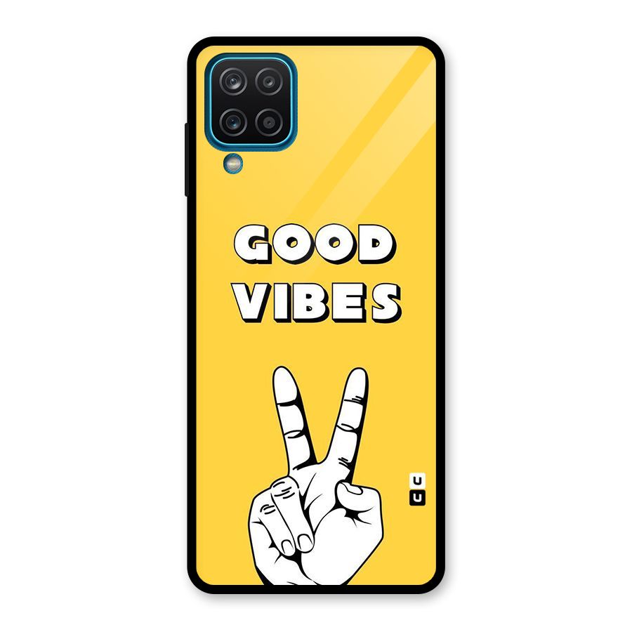 Good Vibes Victory Glass Back Case for Galaxy A12