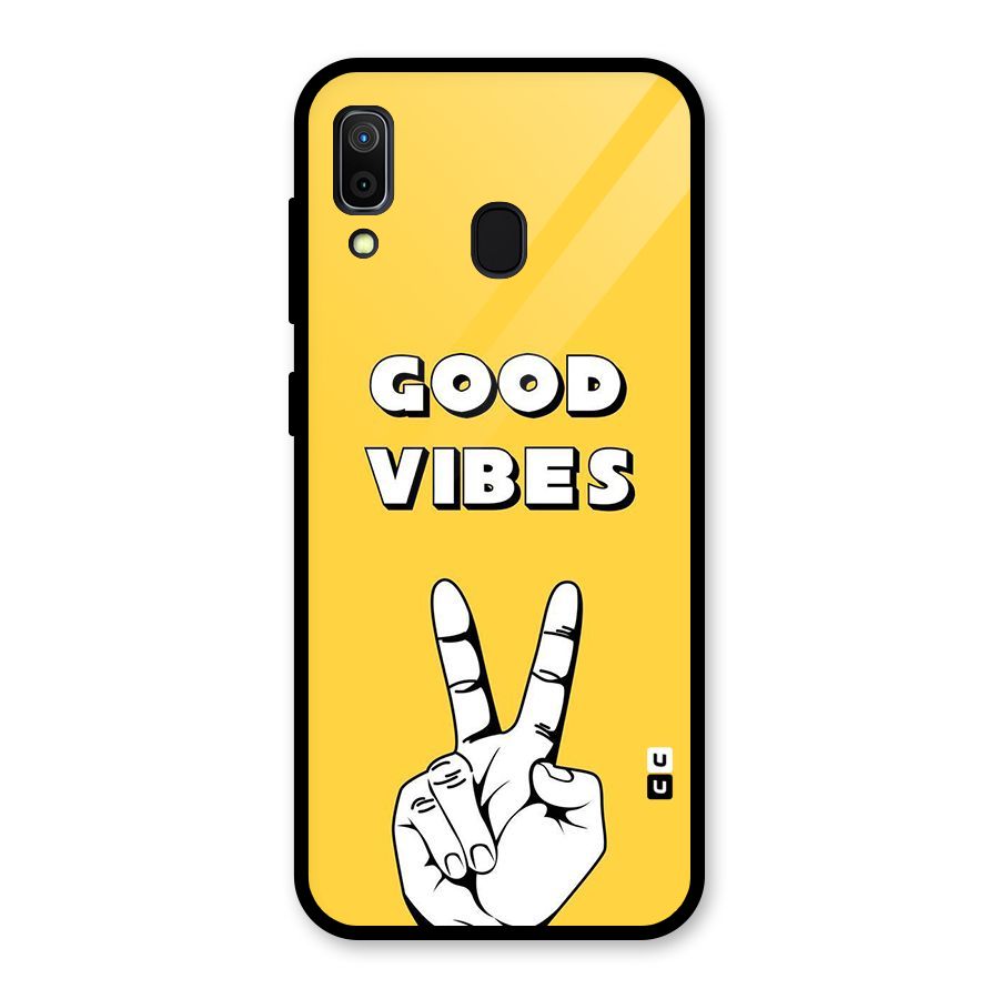 Good Vibes Victory Glass Back Case for Galaxy A30