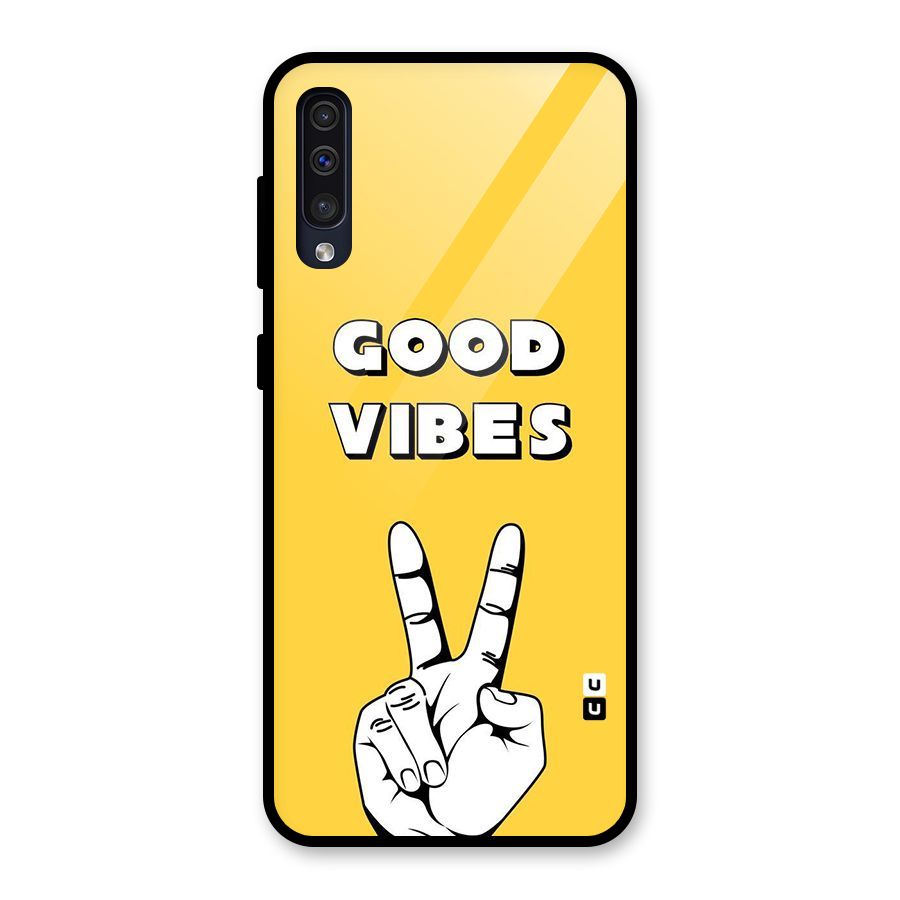 Good Vibes Victory Glass Back Case for Galaxy A50