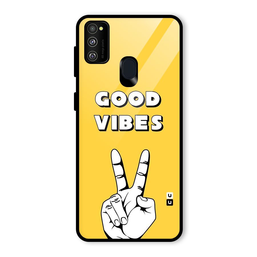 Good Vibes Victory Glass Back Case for Galaxy M30s