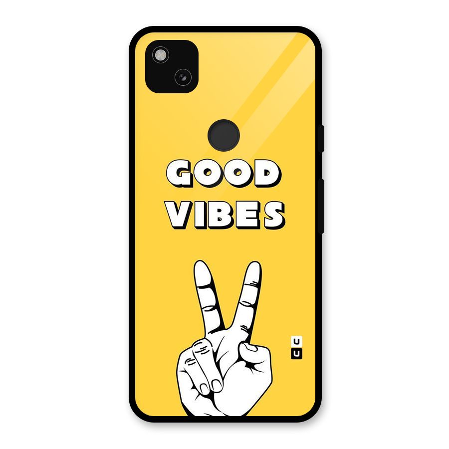 Good Vibes Victory Glass Back Case for Google Pixel 4a