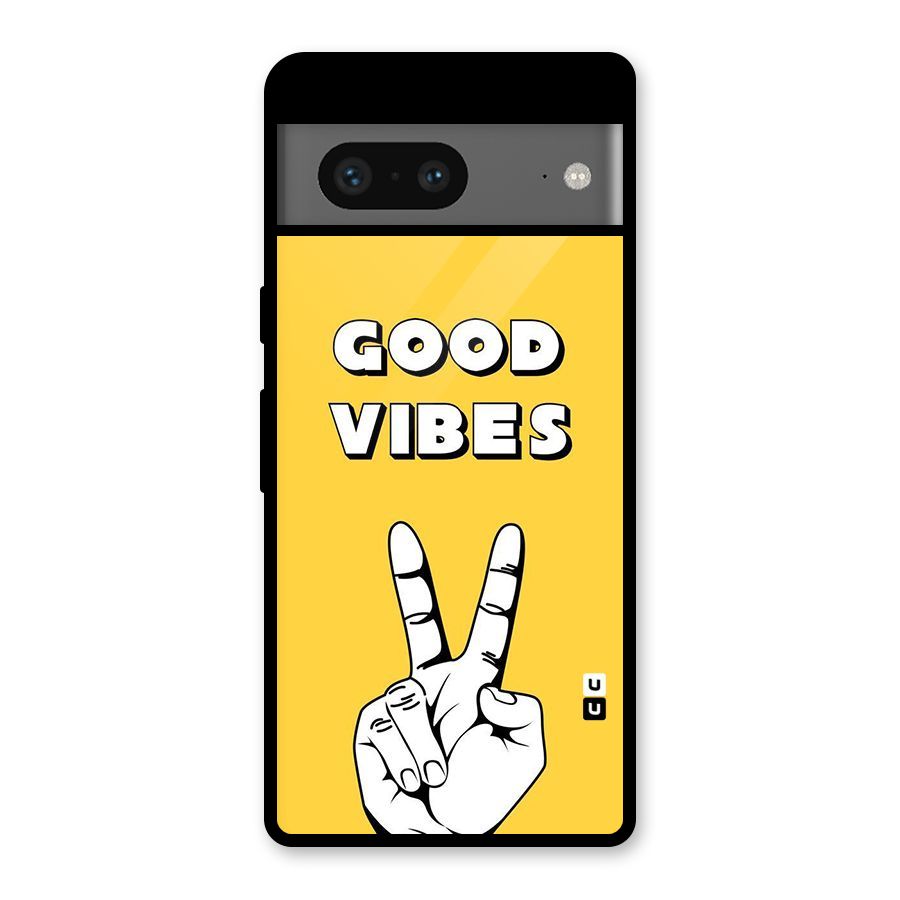 Good Vibes Victory Glass Back Case for Google Pixel 7