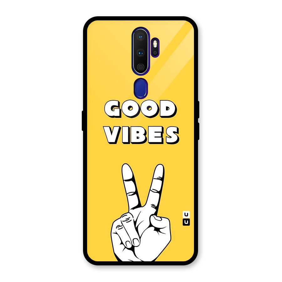 Good Vibes Victory Glass Back Case for Oppo A9 (2020)