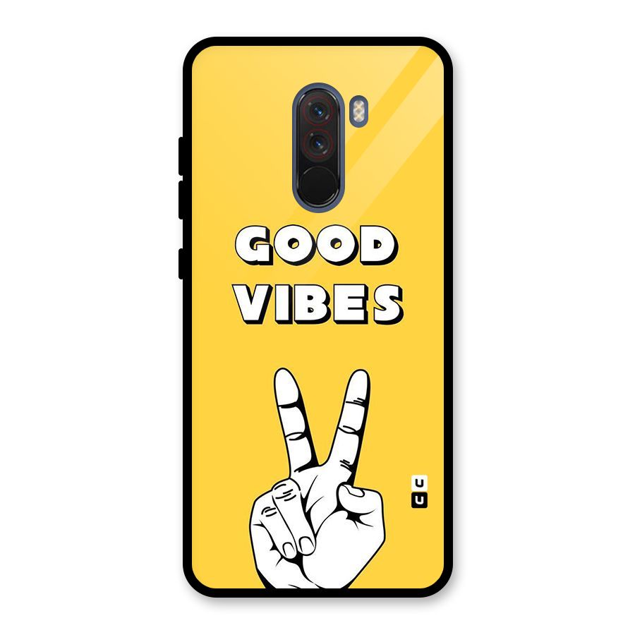 Good Vibes Victory Glass Back Case for Poco F1