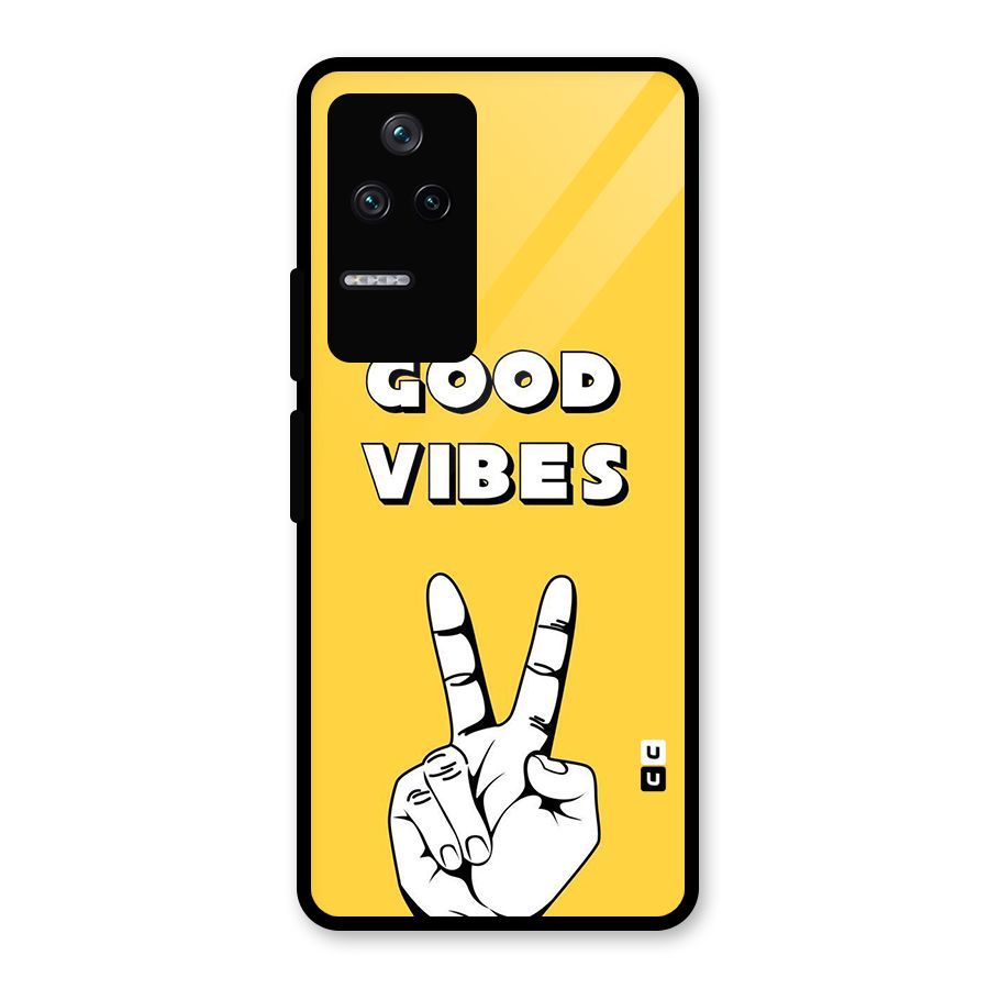 Good Vibes Victory Glass Back Case for Poco F4 5G