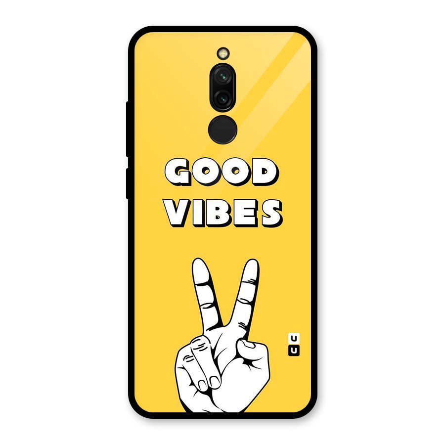 Good Vibes Victory Glass Back Case for Redmi 8
