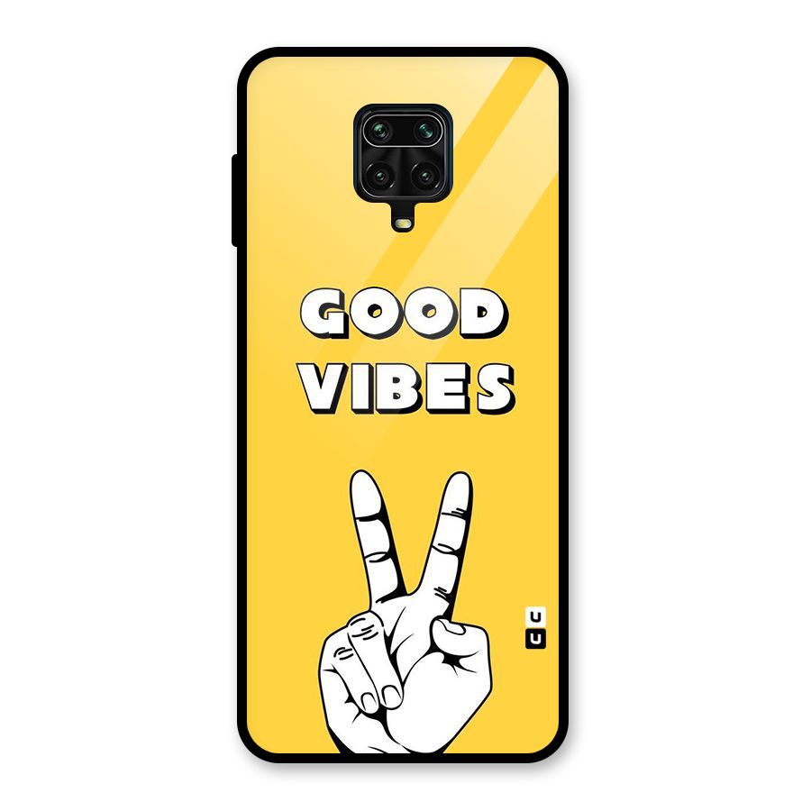 Good Vibes Victory Glass Back Case for Redmi Note 10 Lite