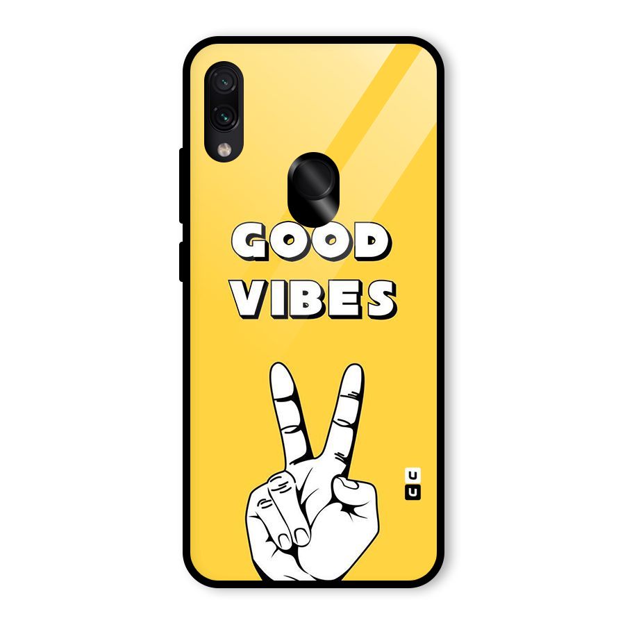 Good Vibes Victory Glass Back Case for Redmi Note 7S