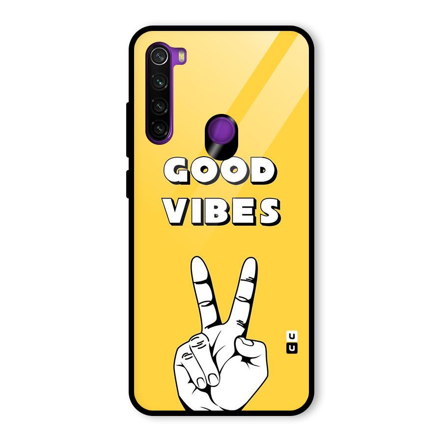 Good Vibes Victory Glass Back Case for Redmi Note 8