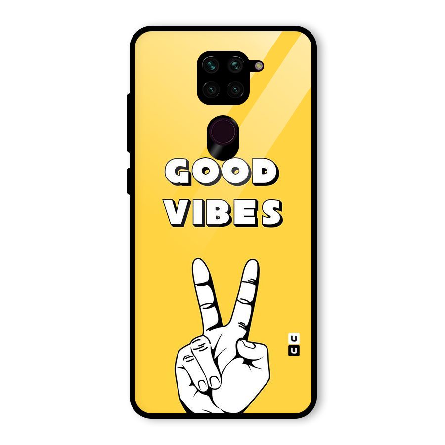 Good Vibes Victory Glass Back Case for Redmi Note 9