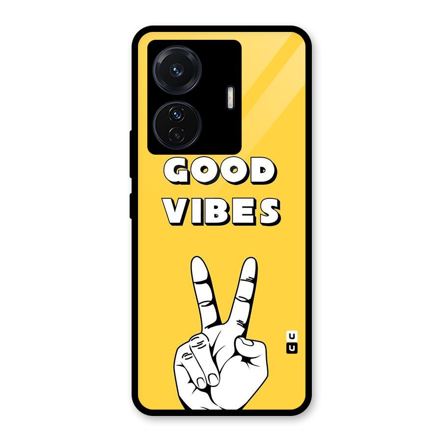 Good Vibes Victory Glass Back Case for Vivo T1 Pro