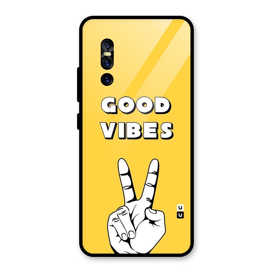 Good Vibes Victory Glass Back Case for Vivo V15 Pro