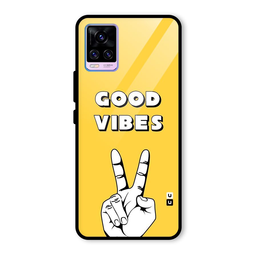 Good Vibes Victory Glass Back Case for Vivo V20 Pro