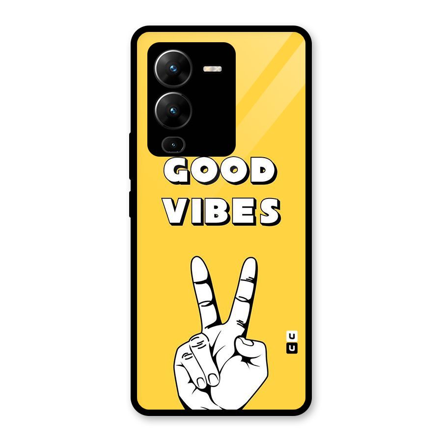 Good Vibes Victory Glass Back Case for Vivo V25 Pro