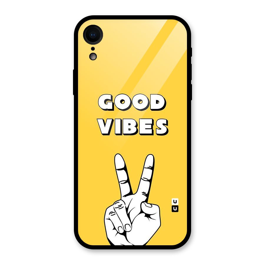 Good Vibes Victory Glass Back Case for XR