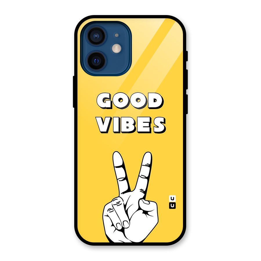 Good Vibes Victory Glass Back Case for iPhone 12 Mini
