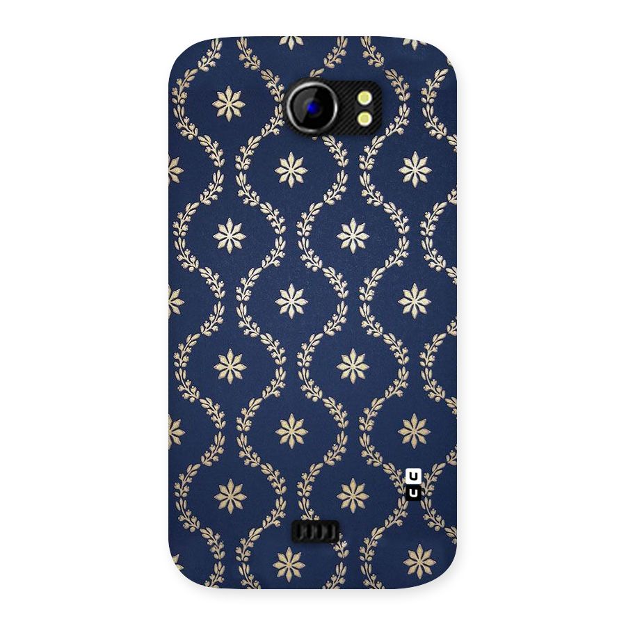 Gorgeous Gold Leaf Pattern Back Case for Micromax Canvas 2 A110