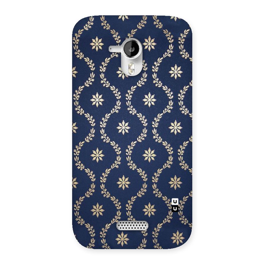 Gorgeous Gold Leaf Pattern Back Case for Micromax Canvas HD A116
