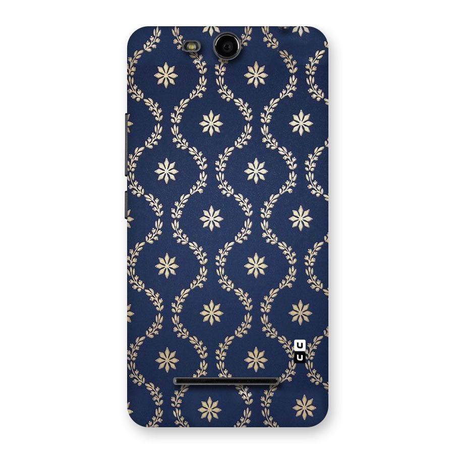 Gorgeous Gold Leaf Pattern Back Case for Micromax Canvas Juice 3 Q392
