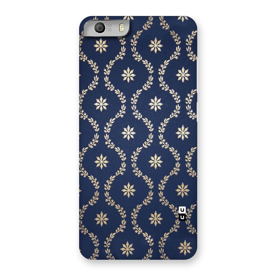 Gorgeous Gold Leaf Pattern Back Case for Micromax Canvas Knight 2
