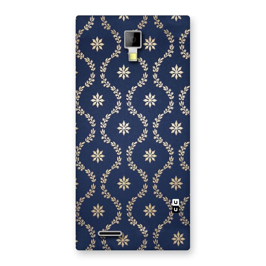 Gorgeous Gold Leaf Pattern Back Case for Micromax Canvas Xpress A99
