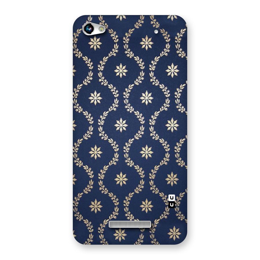 Gorgeous Gold Leaf Pattern Back Case for Micromax Hue 2