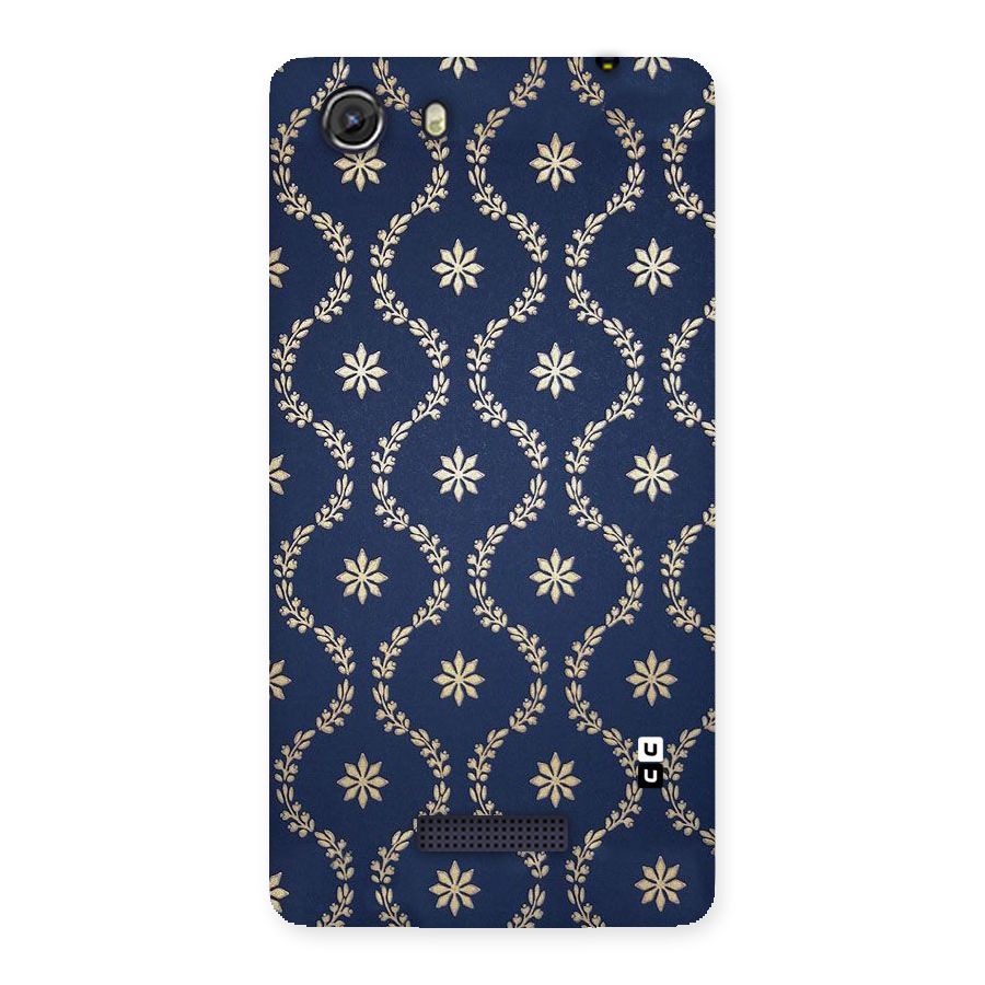 Gorgeous Gold Leaf Pattern Back Case for Micromax Unite 3