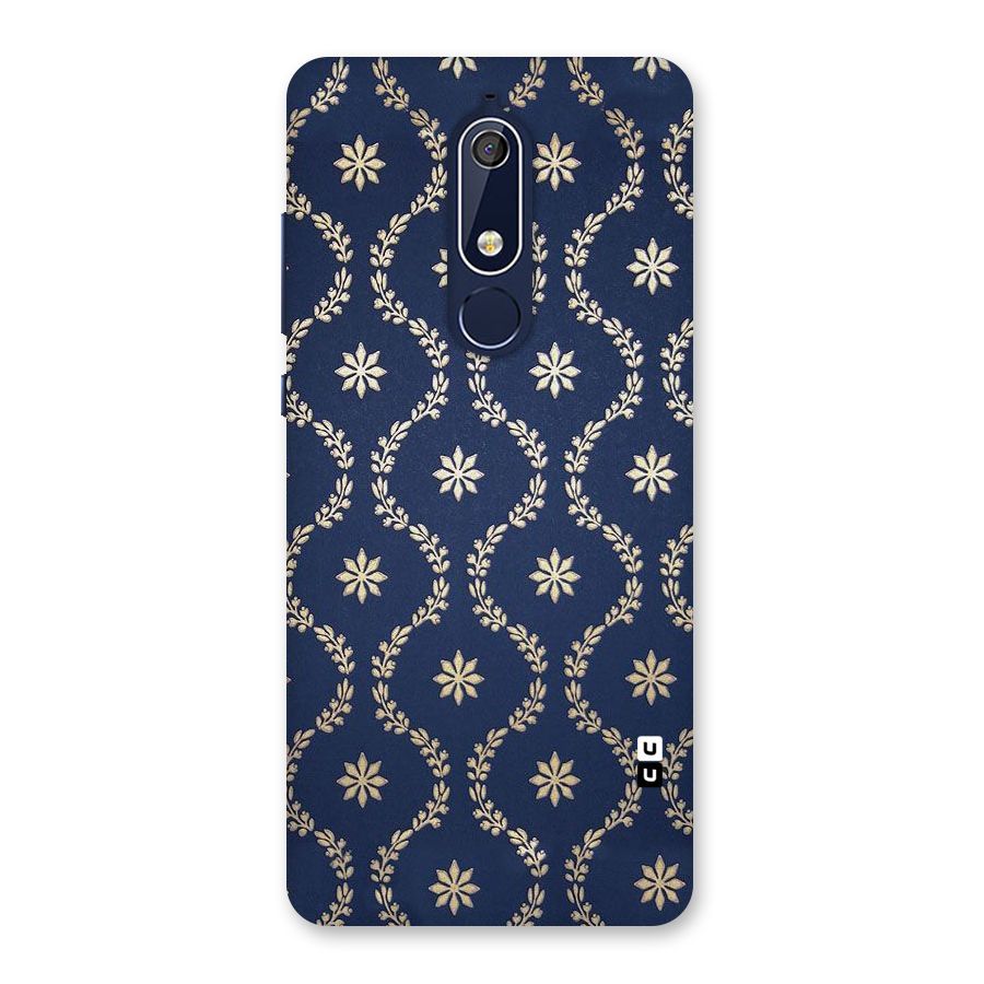 Gorgeous Gold Leaf Pattern Back Case for Nokia 5.1