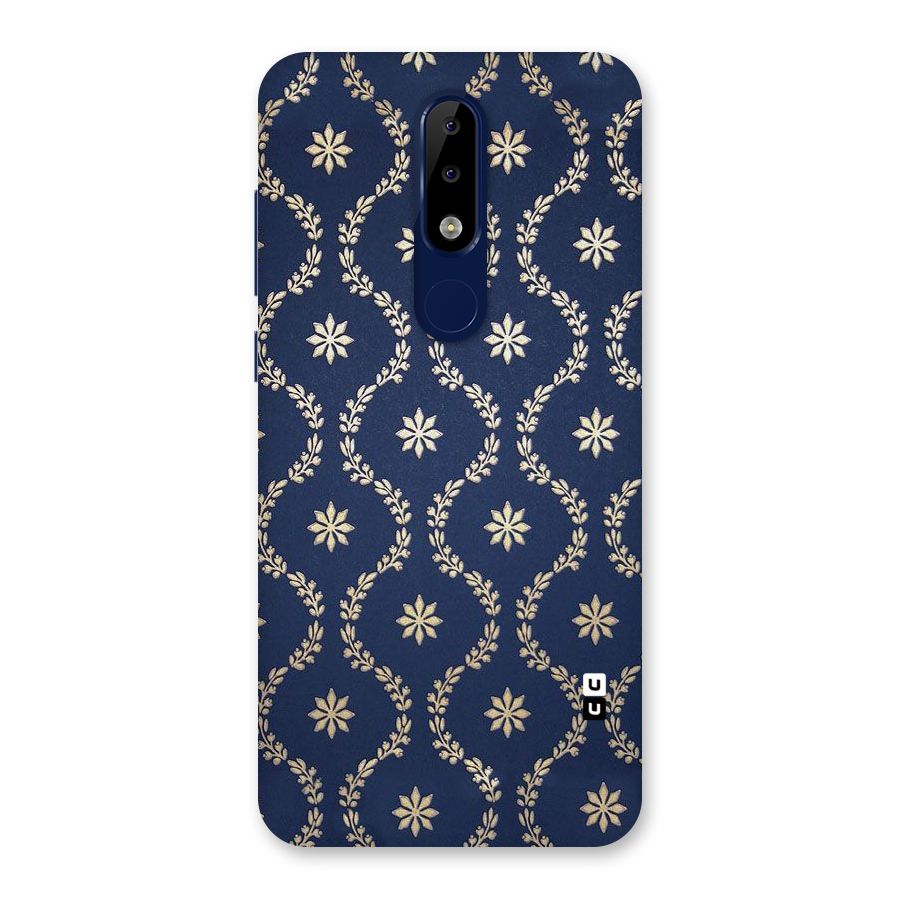 Gorgeous Gold Leaf Pattern Back Case for Nokia 5.1 Plus