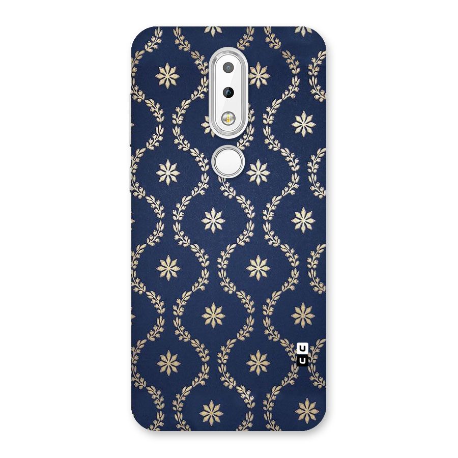 Gorgeous Gold Leaf Pattern Back Case for Nokia 6.1 Plus