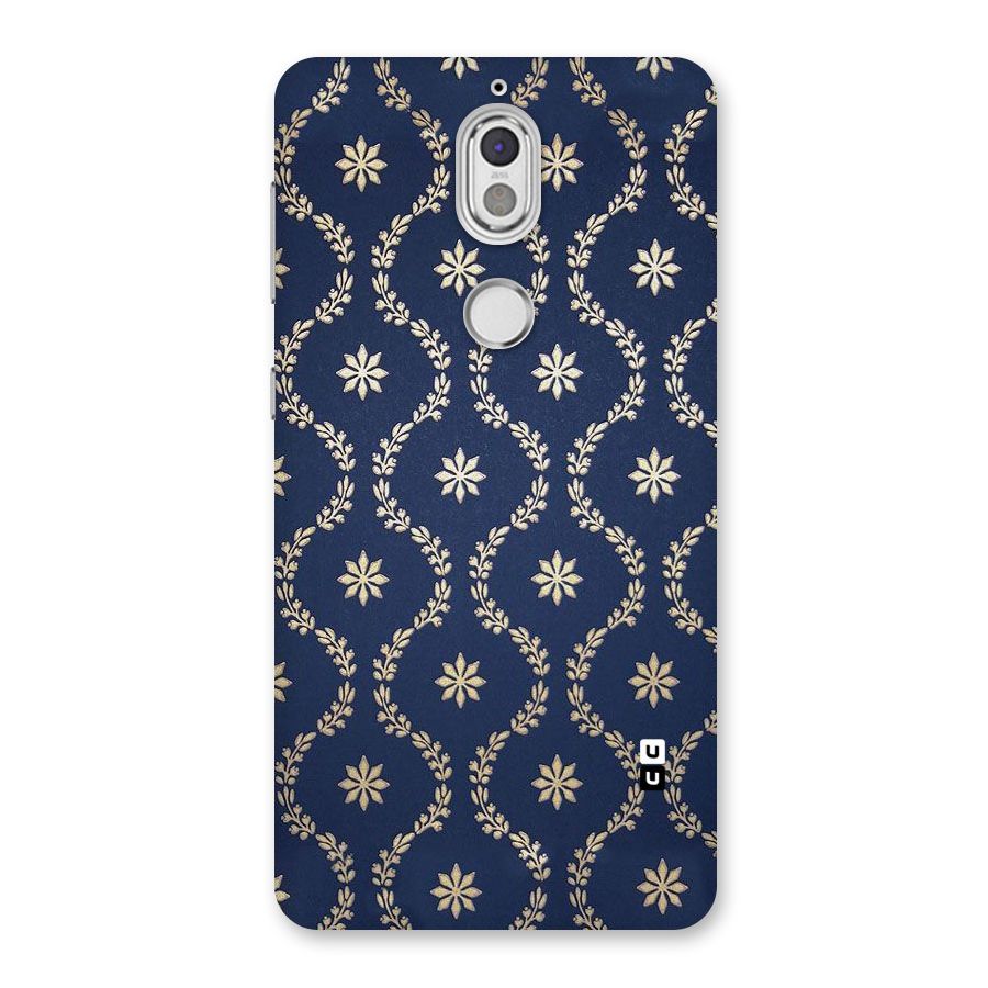 Gorgeous Gold Leaf Pattern Back Case for Nokia 7