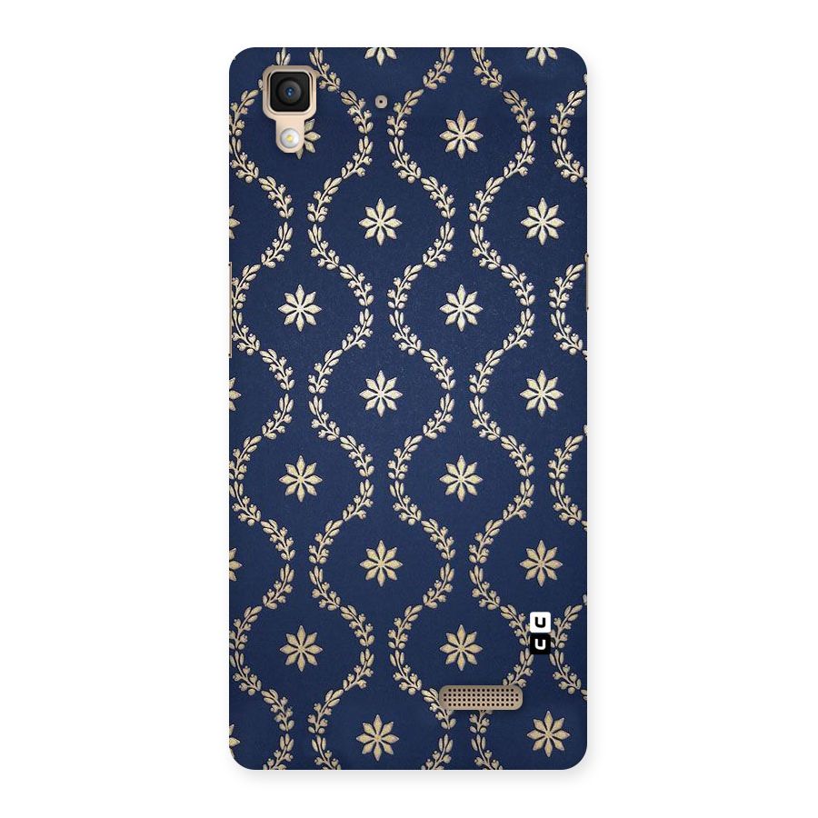 Gorgeous Gold Leaf Pattern Back Case for Oppo R7