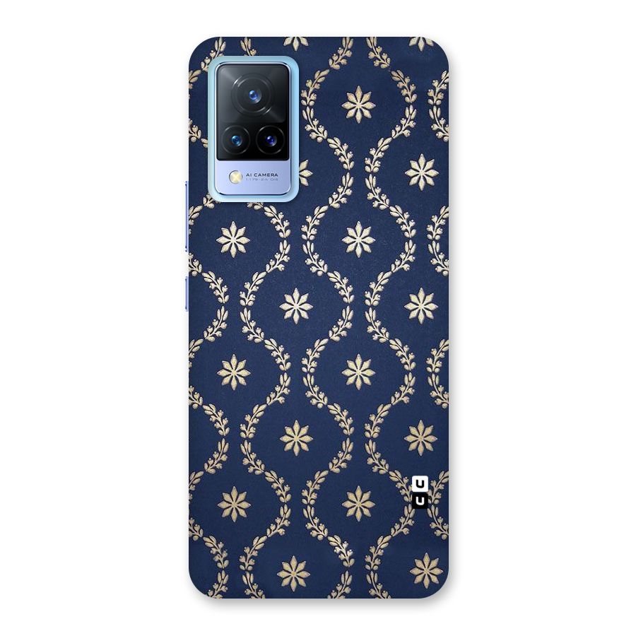 Gorgeous Gold Leaf Pattern Back Case for Vivo V21 5G
