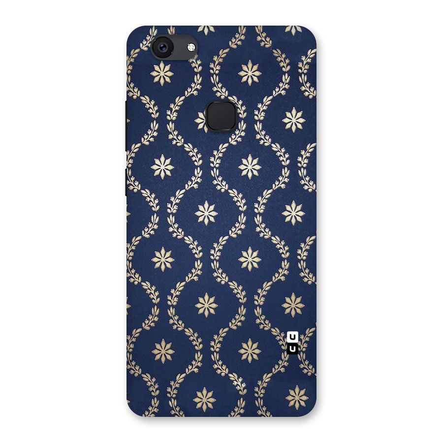 Gorgeous Gold Leaf Pattern Back Case for Vivo V7 Plus