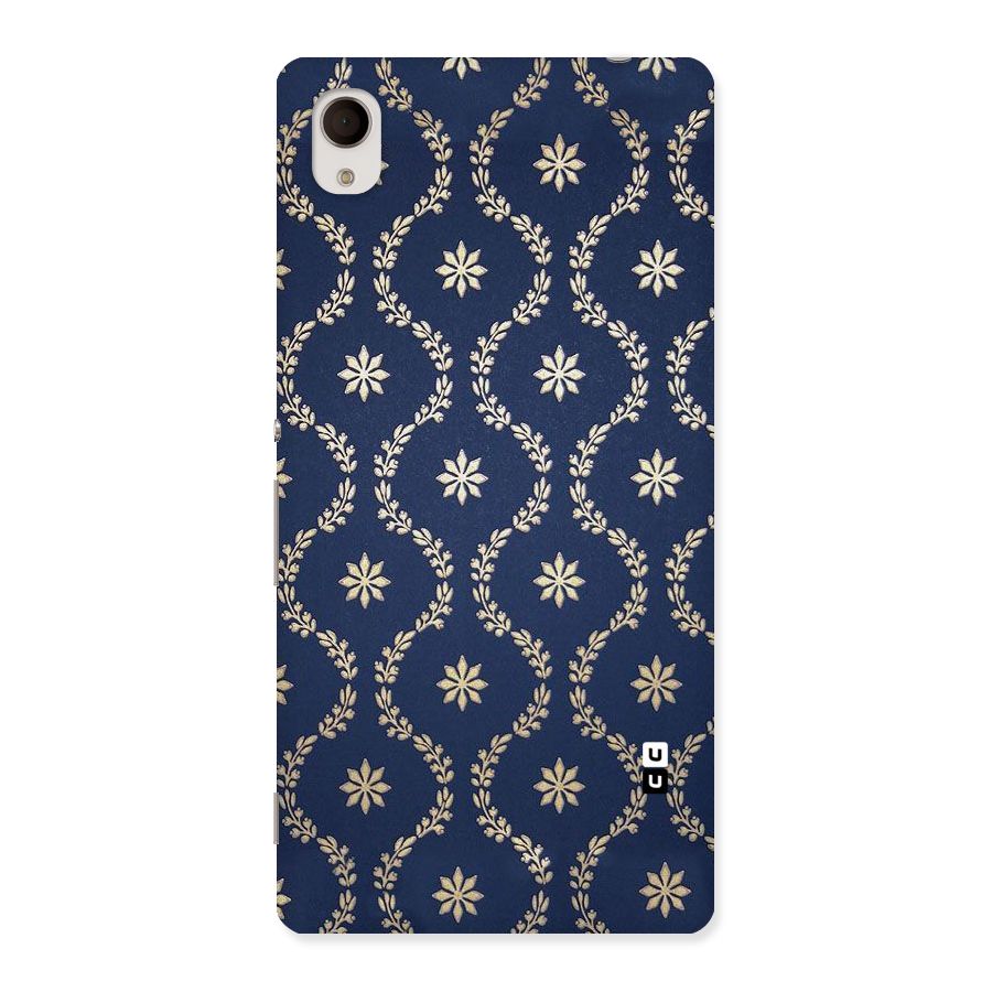 Gorgeous Gold Leaf Pattern Back Case for Xperia M4 Aqua